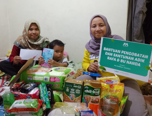 Alhamdulillah Bantuan Sahabat Sampai ke Tangan Adik Rafa