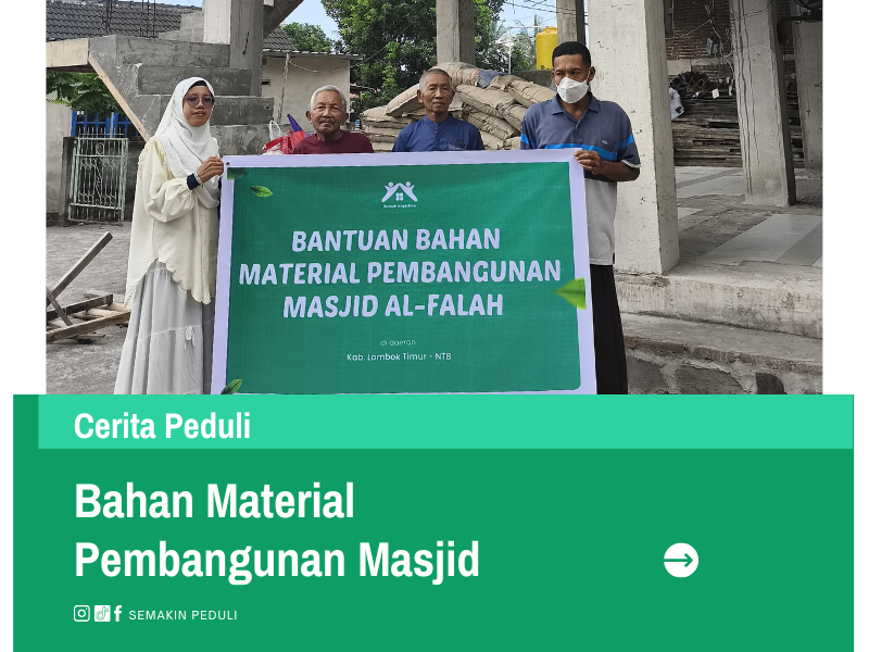 Tebar Manfaat untuk Rumah Allah, Rumah Anak Bisa Salurkan 30 Sak Semen ke Masjid Al-Falah, Lombok Timur